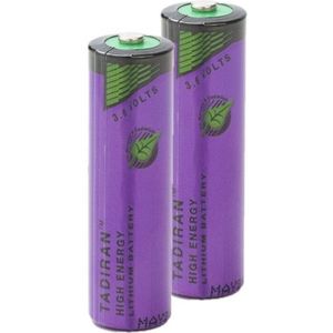 Aanbieding: 2 x Tadiran SL-760 / AA batterij (3.6V, 2200 mAh, Li-SOCl2)