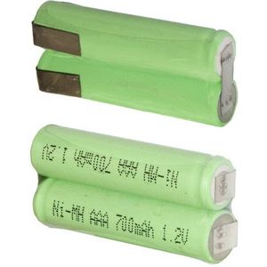 Braun AAA batterij met soldeerlippen 2 stuks (2.4 V, 1000 mAh, Ni-Mh, 123accu huismerk)