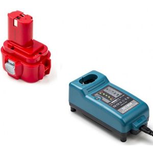 Startset: Makita PA09 / 9120 / 9133 / 9134 accu + lader (9.6 V, 1.5 Ah, 123accu huismerk)
