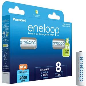 Panasonic eneloop oplaadbare AA batterij - 2000 mAh - NiMH - 8 stuks