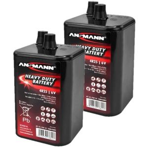 Ansmann Heavy Duty Zink-kool 4R25 batterijen (6V, 9Ah, 2 stuks)