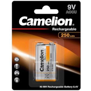 Camelion Oplaadbare 9V / E-block / 6HR61 Ni-Mh Batterij (5 stuks, 250 mAh)