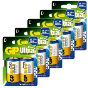GP Ultra Plus LR20 / D Alkaline Batterij 10 stuks