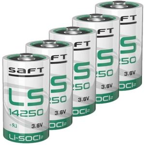 Aanbieding: 5 x Saft LS14250 / 1/2 AA batterij (3.6V, 1200 mAh, Li-SOCl2)