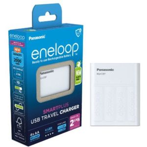 Panasonic Eneloop BQ-CC87 SmartPlus Charger / Powerbank inclusief 4x AA batterijen