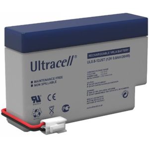 Ultracell UL0.8-12 VRLA AGM Loodaccu (12V, 0.8 Ah, JST aansluiting)