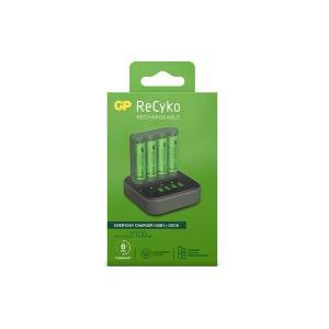 GP Dock Basislader + GP ReCyko Oplaadbare AA Ni-Mh Batterijen (4 stuks, 2100 mAh)