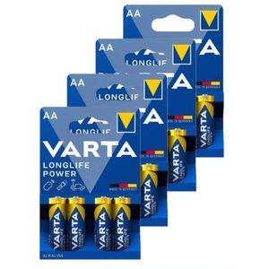 Varta Longlife Power AA / MN1500 / LR06 Alkaline Batterij 16 stuks