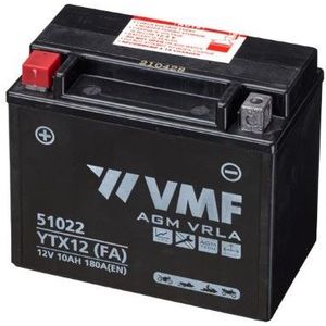 VMF PowerSport AGM 51022 / YTX12-BS / 510012009 accu (12V, 10Ah, 180A)