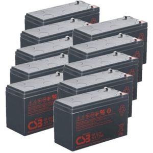 10 Stuks: CSB GP1272 F2 VRLA AGM Loodaccu's (12V, 7.2 Ah, T2 terminal)