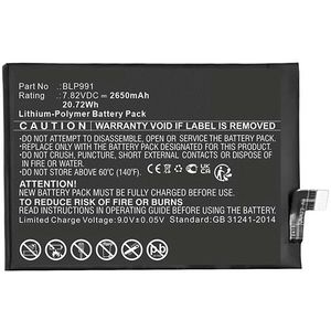 OPPO BLP991 accu (7,82 V, Li-pl, 2650mAh, 123accu huismerk)