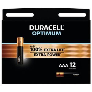 Duracell Optimum Alkaline AAA batterijen - 12 stuks
