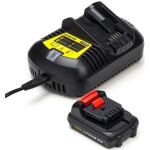 Starterset: DeWalt DCB127-XJ / 12V XR accu + lader (12 V, 1.5 Ah, 123accu huismerk)