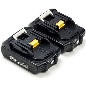 Startset: 2x Makita BL1815N / 18V LXT accu's (18 V, 1.5 Ah, 123accu huismerk)