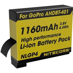 Nitecore NLGP4 / AHDBT-401 accu (3.8 V, 1160 mAh)