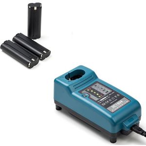Startset: 3x Makita 7000 / 7001 / 7033 / 7034 accu's + lader (7.2 V, 3.0 Ah, 123accu huismerk)