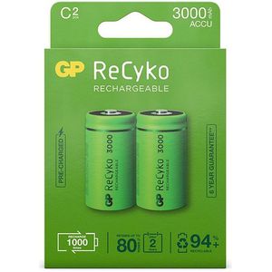 GP ReCyko Oplaadbare C / HR14 Ni-Mh Batterij (10 stuks, 3000 mAh)