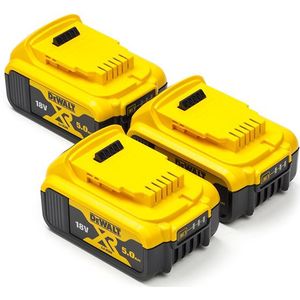 Startset: 3x DeWalt DCB184 XR Li-ion accu's (18 V, 5.0 Ah, origineel)