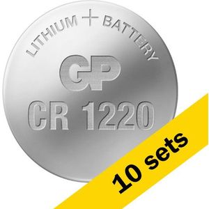 GP CR1220 / DL1220 / 1220 Lithium knoopcel batterij 10 stuks