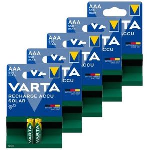 Varta Solar Oplaadbare AAA / HR03 Ni-Mh Batterijen (10 stuks, 550 mAh)