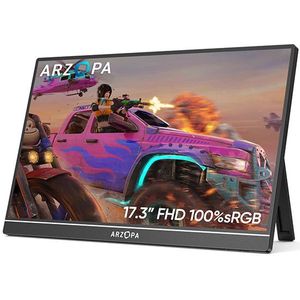 ARZOPA - A1 - Draagbare Monitor - 17.3 inch - Full HD - IPS - LED