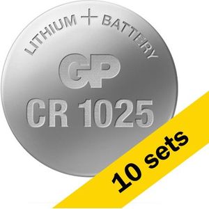 GP CR1025 / DL1025 / 1025 Lithium knoopcel batterij 10 stuks
