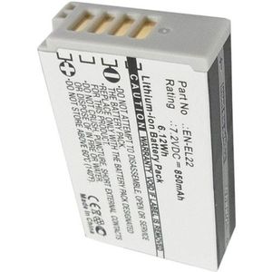 Nikon EN-EL22 / VFB11501 accu (7.2 V, 850 mAh, 123accu huismerk)