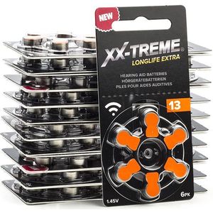 XX-TREME Longlife Extra 13 / PR48 / Oranje gehoorapparaat batterij 120 stuks (123accu huismerk)