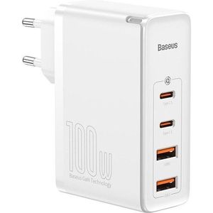 Baseus GaN2 Quick Charger 100W (2x USB QC4.0, 2x USB-C PD3.0)