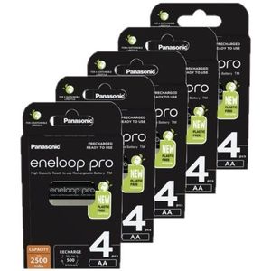 Panasonic Eneloop Pro Oplaadbare AA / HR6 Ni-Mh Batterijen (20 stuks, 2500 mAh)