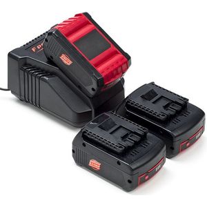Starterset: 3x Bosch GBA 18V accu's + lader (18 V, 5.0 Ah, 123accu huismerk)