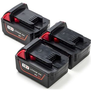3-Pack Milwaukee M18 B5 / 4932430483 accu's (18 V, 5.0 Ah, 123accu huismerk)