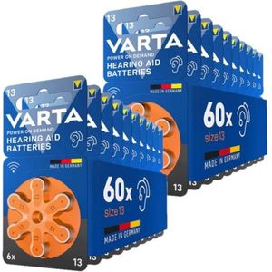 Varta 13 / PR48 / Oranje gehoorapparaat batterij 120 stuks