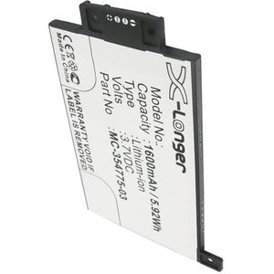 Amazon 58-000008 / S2011-003-A / S2011-003-S accu (1600 mAh, 123accu huismerk)