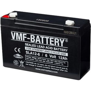 VMF SLA12-6 VRLA AGM Loodaccu (6V, 12 Ah, T1 terminal)
