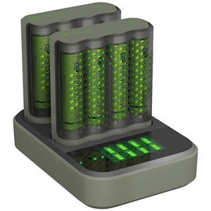 GP Dock Snellader + GP ReCyko Oplaadbare AA Ni-Mh Batterijen (8 stuks, 2600 mAh)