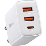 Baseus Compact Quick Charger 30W (2x USB QC3.0, 1x USB-C PD3.0)