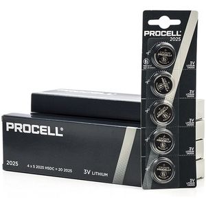 Aanbieding: Duracell Procell CR2025 Lithium knoopcel batterij (25 stuks)