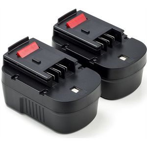 2x Black & Decker HPB14 / A1714 / A14 accu's (14.4 V, 2.0 Ah, 123accu huismerk)