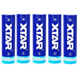 5 x XTAR 18650 batterij (3.7 V, 3500 mAh, 10A)