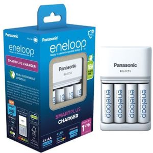 Panasonic Snellader BQ-CC55 + 4x AA Eneloop 2000mAh