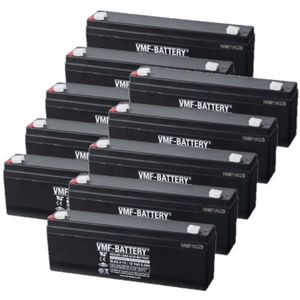 10 Stuks: VMF SLA2.3-12 VRLA AGM Loodaccu's (12V, 2.3 Ah, T1 terminal)