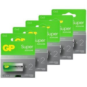 GP Super G-Tech LR14 / C Alkaline Batterij 10 stuks