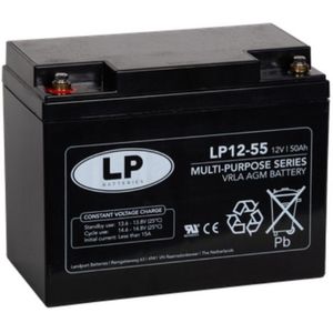 Landport LP12-55 VRLA AGM Loodaccu (12V, 50 Ah, T6 terminal)