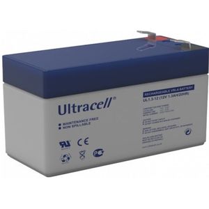 UltraCell UL1.3-12 VRLA AGM Loodaccu (12V, 1.3 Ah, T1 terminal)
