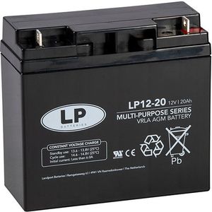 Landport LP12-20 VRLA AGM Loodaccu (12V, 20 Ah, T3 terminal)