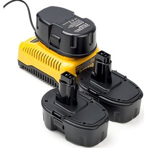 Startset: 3x DeWalt 18V XRP / DE9095 accu's + lader (18 V, 3.0 Ah, 123accu huismerk)