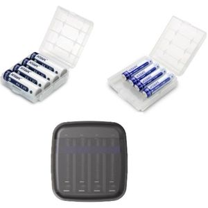 XTAR oplaadbare AA+AAA 1.5V li-ion batterijen inclusief lader (8 stuks, 680 mAh en 2000 mAh)