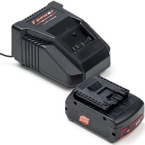 Startset: Bosch GBA 18V / 1600Z00038 accu + Lader (18 V, 4.0 Ah, 123accu huismerk)