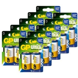 GP Ultra Plus LR20 / D Alkaline Batterij 20 stuks